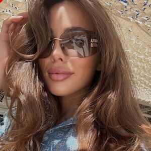 MIU MIU 54YS gold frame purple brown lens! STUNNING!! Full set!!! New